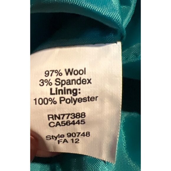 J.Crew Womens Jules‎ Turquoise Wool Blend Dress Size 4 - Picture 3 of 8